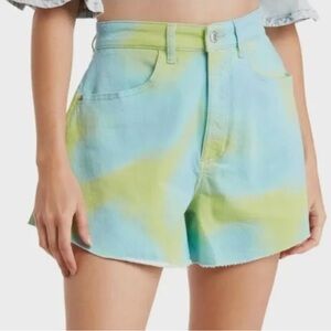 NWT WeWoreWhat Tie Dye Denim Shorts Size 25